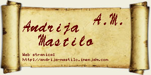 Andrija Mastilo vizit kartica